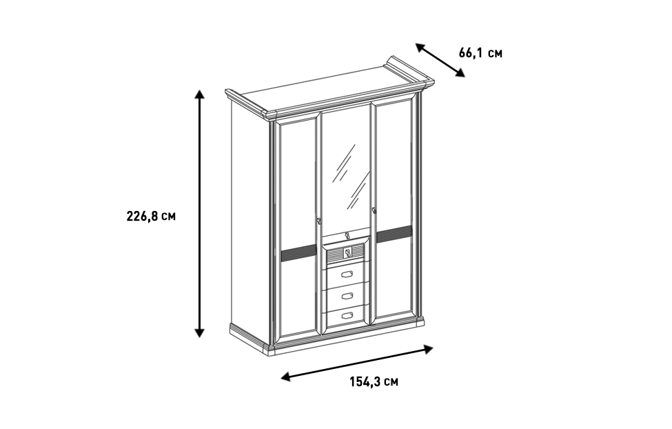 Комбинированные шкафы - изображение №11 "Шкаф комбинированный Изотта"  на www.Angstrem-mebel.ru