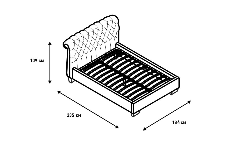 Двуспальные кровати - изображение №5 "Кровать мягкая Изотта"  на www.Angstrem-mebel.ru