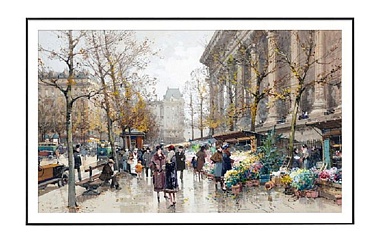 Постер «Цветочный рынок №2, Гальен-Лалу Эжен» (62 х 98 см) -  - изображение комплектации 295823